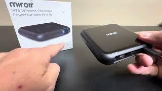 Miroir M76 the Ultimate Portable Wireless projector Enjoy Movies Gaming and Videos Anywhere [upl. by Aun600]