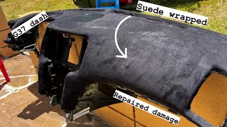 G37 dashboard repair  Suede wrap DIY [upl. by Hoffert]