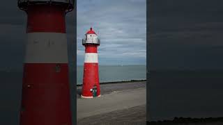 Lighthouse at Sea Westkapelle Netherlands TravelwithHugoF lighthouse westkapelle netherlands [upl. by Howell]