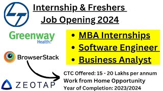 Internship 2024 Tamil  Freshers Job Opening Tamil 2024  Full stack  MBA Internship  React JS [upl. by Dnomde159]