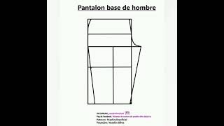 Patrón base de pantalón para hombre  Costura para principiantes y iniciantes [upl. by Cilka]