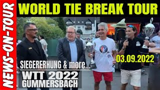 WTT 2022 World Tie Break Tour Gummersbach Witzige amp emotionale Siegerehrung mit Frank Messerer [upl. by Anivas]