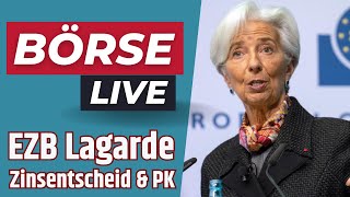 🚨 LIVE EZB Lagarde  EZBZinsentscheid amp Pressekonferenz  Auf deutsch  Geldpolitik Inflation [upl. by Ytsud]