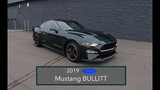 2019 Ford Mustang BULLITTWalk Around VideoIn Depth Review [upl. by Leumas]