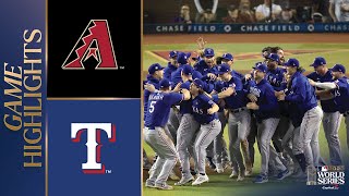 Rangers vs Dbacks World Series Game 5 Highlights 11123  MLB Highlights [upl. by Drucilla718]