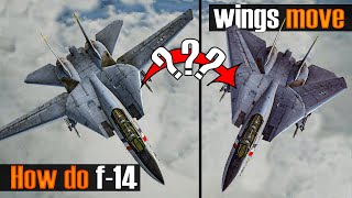 How the F14 variable wings work and open  close and move   f14 tomcat  us navy fighter jet [upl. by Vasquez]