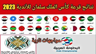 نتائج قرعة كأس الملك سلمان للأندية 2023  نتائج قرعة البطولة العربية للاندية 2023  cup arab [upl. by Nahraf]