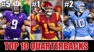 Top 10 QUARTERBACKS In The 2024 NFL Draft  Post SeasonRankings [upl. by Nroht]