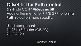 Offset list for path control CCNP in Hindi v58 [upl. by Onidranreb]