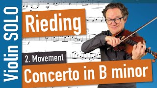 Rieding Concerto Op 35 in Bminor 2 Movement VIOLIN SOLO Violin Sheet Music Piano Accompaniment [upl. by Clarice]