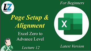 12 MS Excel for Beginners  Page Setting and Alignment  Urdu  Hindi excel microsoftlearning [upl. by Elocyn]