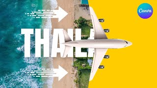 Travel Intro Animation using Text Reveal Effect in Canva [upl. by Mathias]