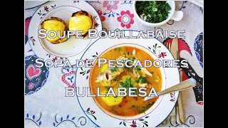 Soupe bouillabaisse Sopa bullabesa Sopa de pescado de Marsella [upl. by Ruvolo]