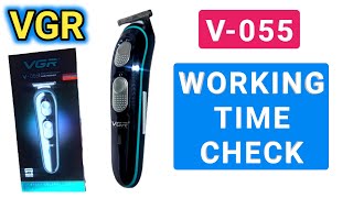 V055 VGR Professional Hair Trimmer Working Time Check  Hair Cutting Machine Timing Check [upl. by Thea]