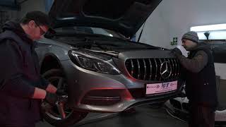 How To Install Front Grille GTR Panamericana Design for Mercedes CClass W205 S205 20142018 [upl. by Faustus623]