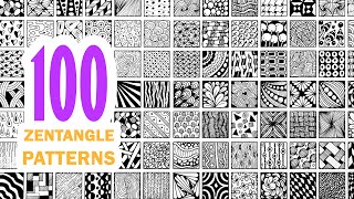 100 zentangle patterns ✺ 100 doodle patterns ✺ 100 mandala patterns [upl. by Chemarin256]