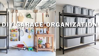 DIY Garage Organization on a Budget  Messy Garage Makeover [upl. by Ilatfan]