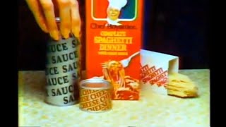 Chef Boyardee Complete Spaghetti Dinner Commercial 1980 [upl. by Sal]