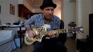 RJ Ronquillo  Republic Guitars  quotHighway 61quot Travel Size Resonator guitar demo  Lonesome Joseph [upl. by Eiznyl]