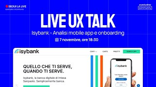 Isybank  Live UX Talk [upl. by Kathe]