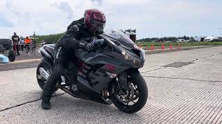 Loring Timing Association 15 Mile Land Speed Run on a zx14R [upl. by Gruber]