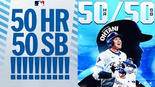 5050 Shohei Ohtani makes history with the FIRSTEVER 50HR50SB SEASON  大谷翔平ハイライト [upl. by Skutchan]