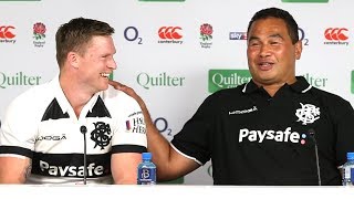 England v Barbarians  Pat Lam amp Chris Ashton Post Match Press Conference [upl. by Hcurab]