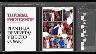 tutorial PS quotPLANTILLA PARA VIÑETAS Y EFECTO CÓMICquot [upl. by Baalman567]