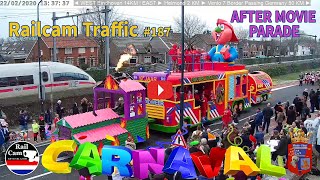 Railcam Traffic 187 Carnival Parade [upl. by Akinor287]