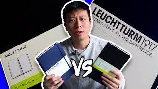 Moleskine vs Leuchtturm 1917  Writers Notebook Review  Pen Test [upl. by Bolan]