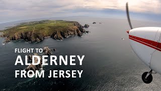 4K ATC Flight from Jersey to Alderney The Channel Islands [upl. by Hannasus576]