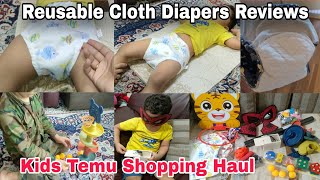 Reusable Cloth Diapers Reviews  Kids Temu Shopping Haul  Cloths Diaper Review 2024 [upl. by Pail]