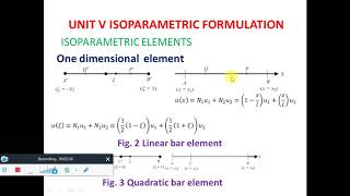 ISOPARAMETRIC FORMULATION ONE DIMENSIONAL ELEMENT [upl. by Odilia]