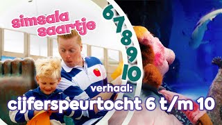 CIJFERSPEURTOCHT 6 tm 10 🖌️🔢🍎  SIMSALA SAARTJE 🐽  Educatieve kleutertelevisie  Schrijfvolgorde [upl. by Pam]