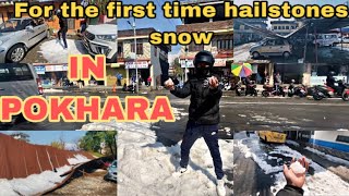 Hailstones in POKHARA for the first time❄️❄️😱My First vlog 😅 [upl. by Hutson]