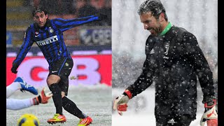 Partite sotto la neve in Serie A ❄️🌨️ Momenti magici [upl. by Boser]