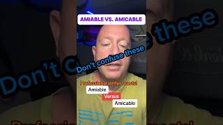 Amiable vs amicable—don’t confuse these learnenglish grammar [upl. by Nazus970]