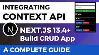 Integrate Context Api in Nextjs 14  Build CRUD App [upl. by Ahsinna]