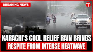 Karachi Relishes Cool Relief as Rain Brings Respite from Intense Heat [upl. by Anialeh]