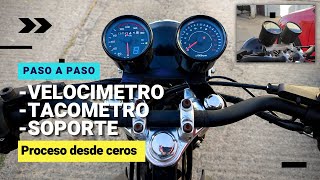 INSTALACIÓN DEL MEJOR VELOCÍMETRO Y TACÓMETRO Y FABRICACIÓN DEL SOPORTE  PASO A PASO [upl. by Dott58]