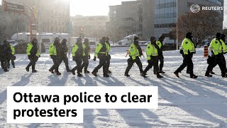 Ottawa protests police will clear protesters out soon [upl. by Ardyce106]