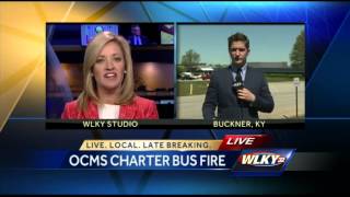 Bus carrying Oldham County students catches fire [upl. by Editha]