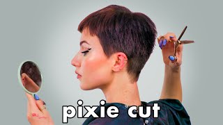 Cutting a Pixie cut on myself to see how hard it is [upl. by Lanette]