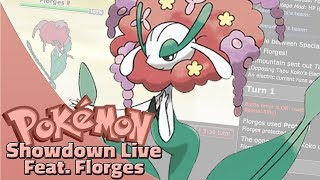 Choice Specs Florges Pokemon Sun and Moon OU Showdown Live WOPJellicent Smogon OU Team [upl. by Nortyad]