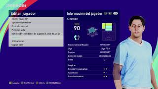 Álvaro Alexánder Chino´´ Recoba Rivero  PES Clasico Face Bodyamp Stats [upl. by Verbenia]