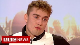 Sam Fender admits to being really hungover in interview  BBC News [upl. by Minetta]