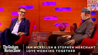 Sir Ian McKellen amp Stephen Merchant Love Working Together ♥️ Graham Norton  Fri 11p  BBC America [upl. by Hsirehc344]