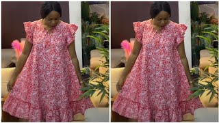 How to make a beautiful flarecircle Dress [upl. by Ahsercul]