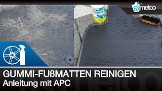 Gummi Fußmatten richtig sauber machen  Gummifußmatten wieder schwarz bekommen [upl. by Kaylil]