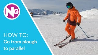 How To Go From Plough to Parallel  3 Drills  Learn to Ski [upl. by Hsinam]